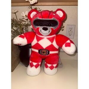 Build-A-Bear Mighty Morphin Power Rangers Red Ranger Bear 2017 Collectible EUC